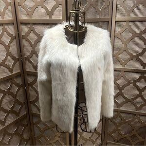 White Faux Fur Jacket